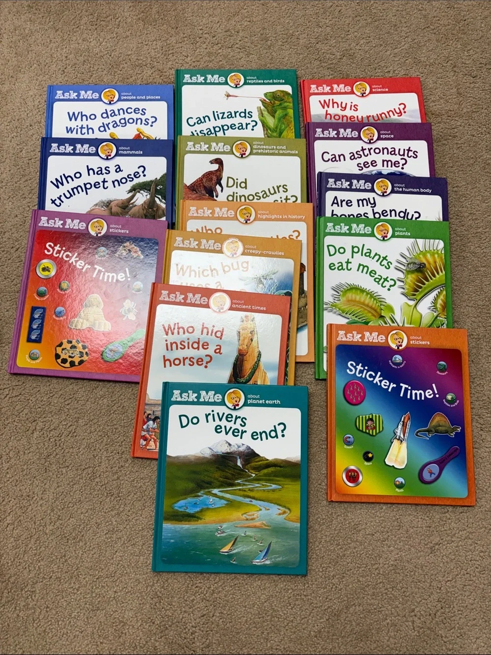 Kids Book Set - Assorted Colors - 14-Piece Educational Collection